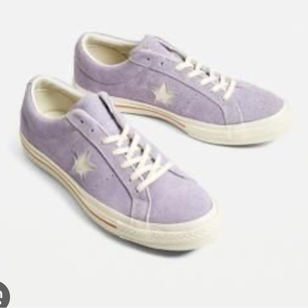 Converse Lavender and Cream Sneakers